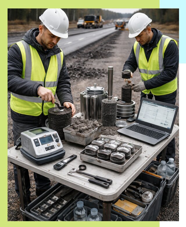 Сертификация асфальта: испытания и подтверждение в Рославле