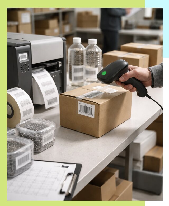 Штрихкодирование продукции и маркировка для продажи в Рославле