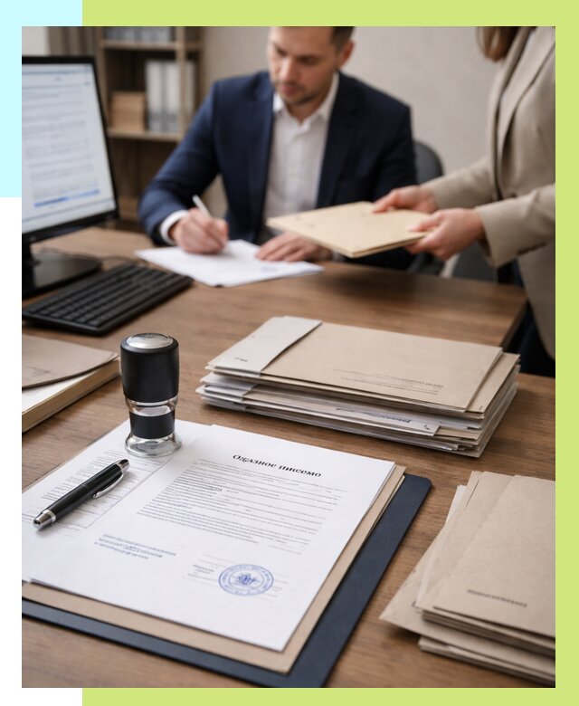 Отказное письмо для таможни в Рославле от 3083 р, Алешин-Рлв